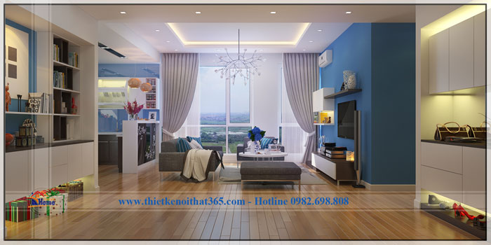 Căn hộ chung cư Dương Nội thoáng mát, ấm cúng Tổng quan phòng khách