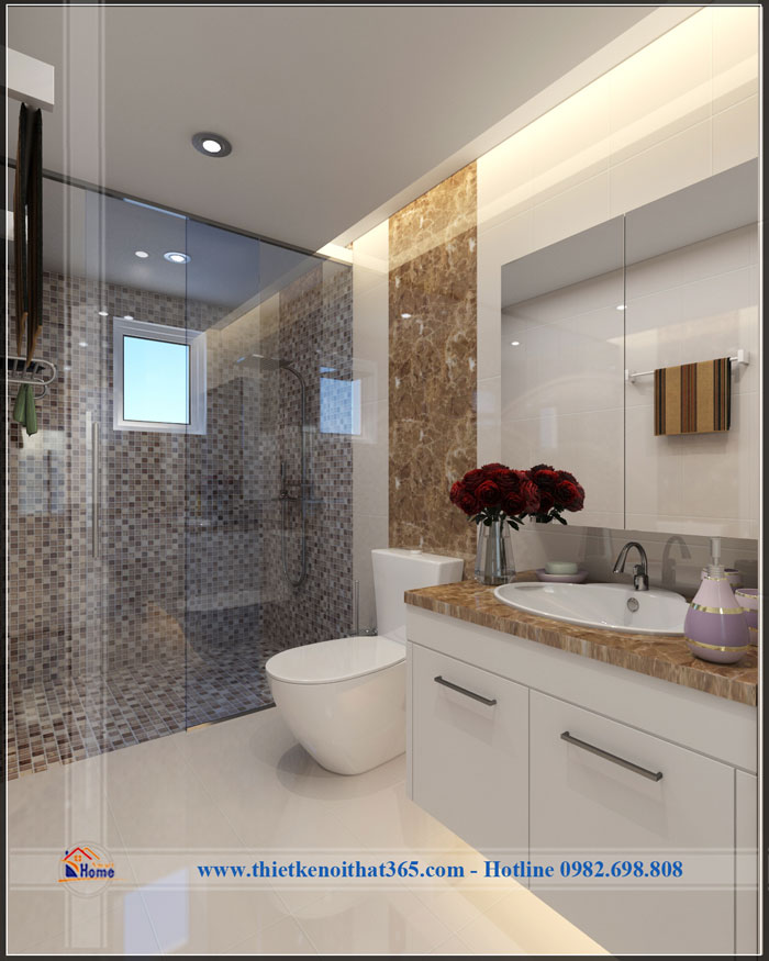 Nội thất gia đình đẹp tại chung cư Golden Palace Phòng vệ sinh 2