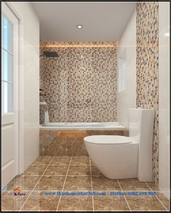 Nội thất gia đình đẹp tại chung cư Golden Palace Phòng tắm và vệ sinh 1