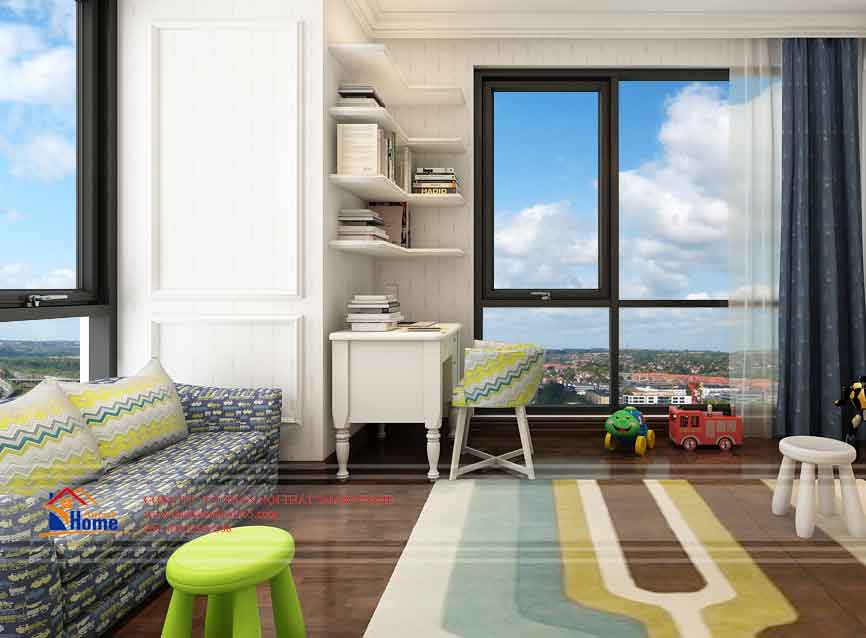 Căn hộ Royal City theo phong cách tân cổ điển Phòng bé trai