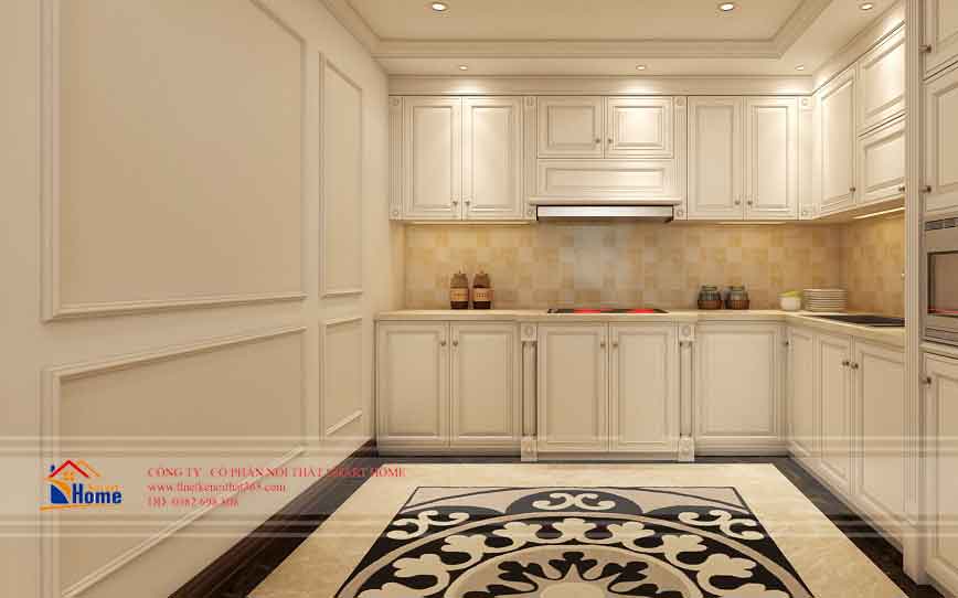 Căn hộ Royal City theo phong cách tân cổ điển Phòng bếp